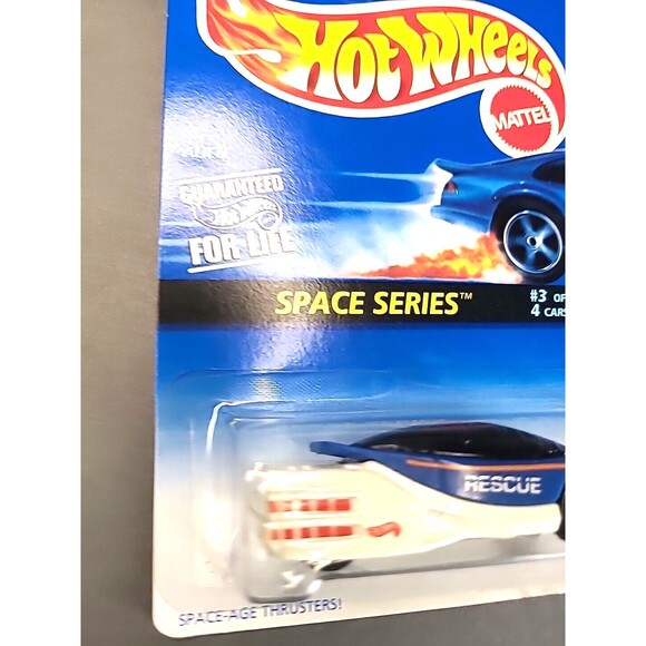 Vintage Hot Wheels 1996 Space Series #390 Alien Blue & White HW Logo on Side - Picture 2 of 5